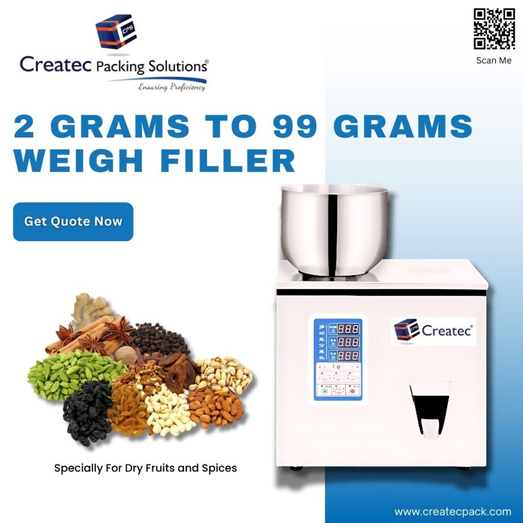Createc 100 Semi Automatic Weigh Filling Machine- 2 To 100 Gm - Createc Packing ...