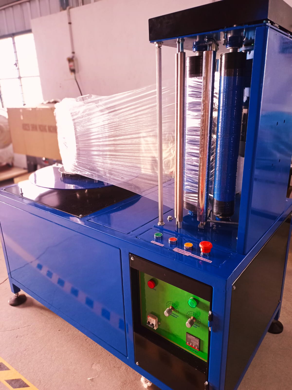 Box Stretch Wrapping Machine Rotation Box Stretch Wrapping Machine In Coimbatore, Tamilnadu