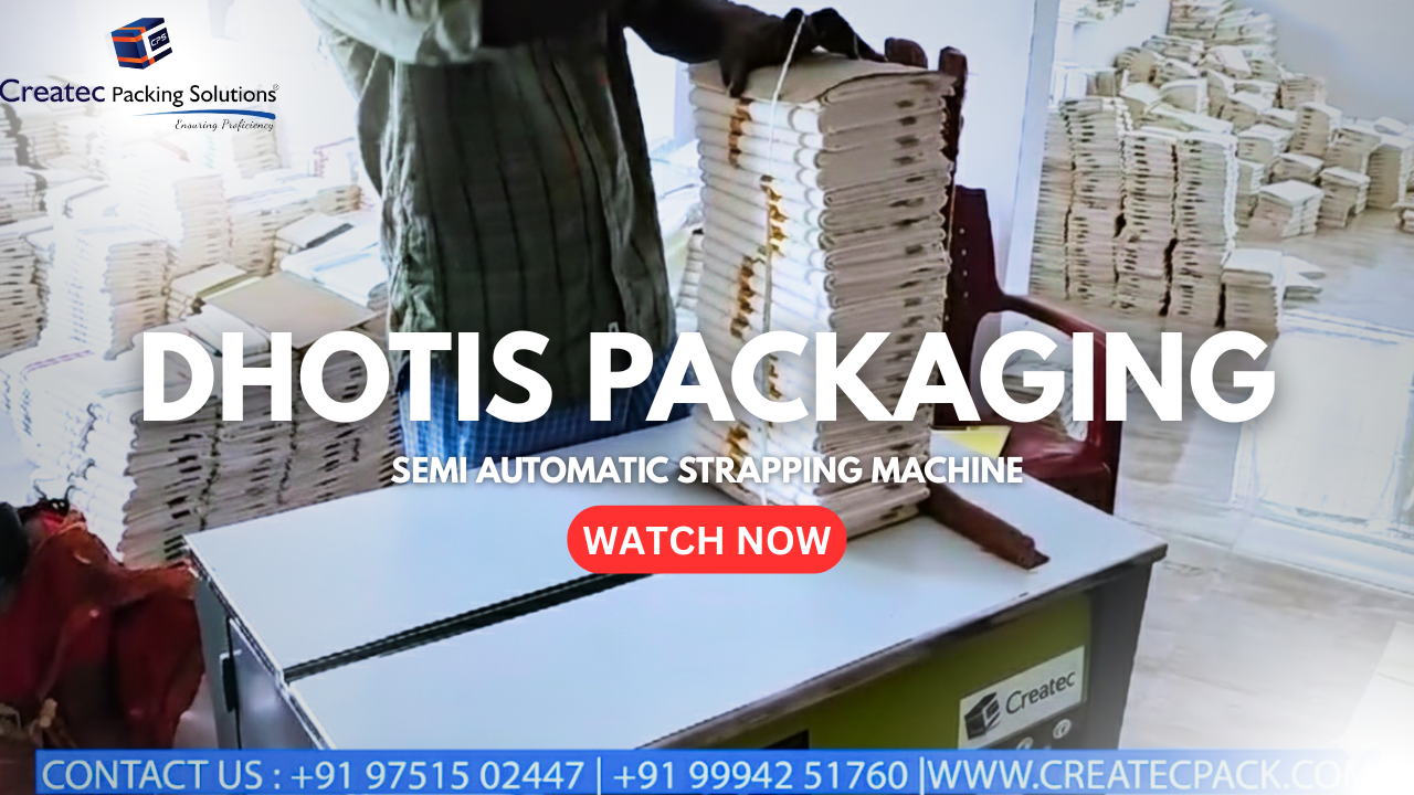Dhotis, Carton Baniyan – Garments Packing Machine