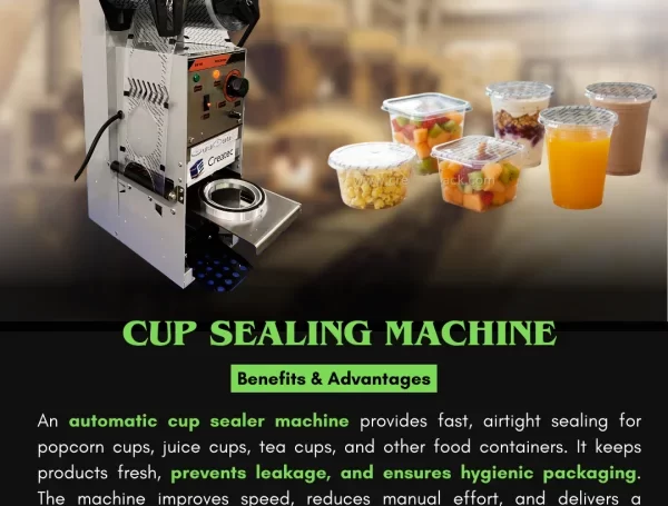 POPCORN PACKING MACHINE- CUP SEALING MACHINE