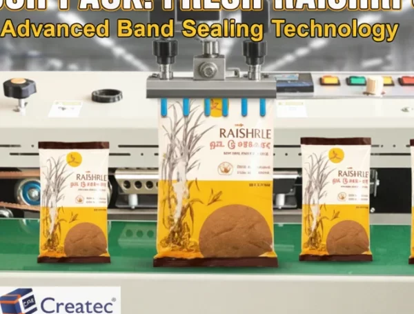 Nitrogen Air Flushing Band Sealer—Perfect for Jaggery Powder Packing!