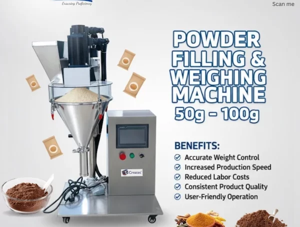 Powder filling machine – 50g to 1kg | Accurate & Efficient Packing Solution