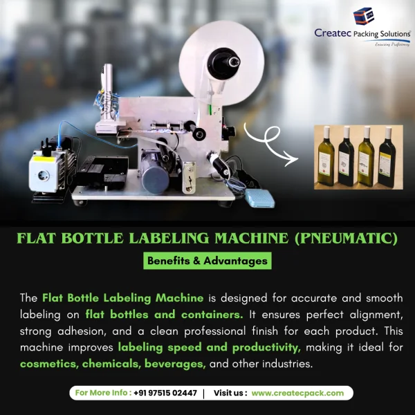Flat Bottle Labeling Machine (Pneumatic Type)